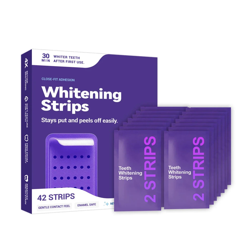 Purple Tooth Strips Gently Clean Teeth And Tartar, Care For And Brighten Teeth, Are Portable And Easy To Use For Daily Care