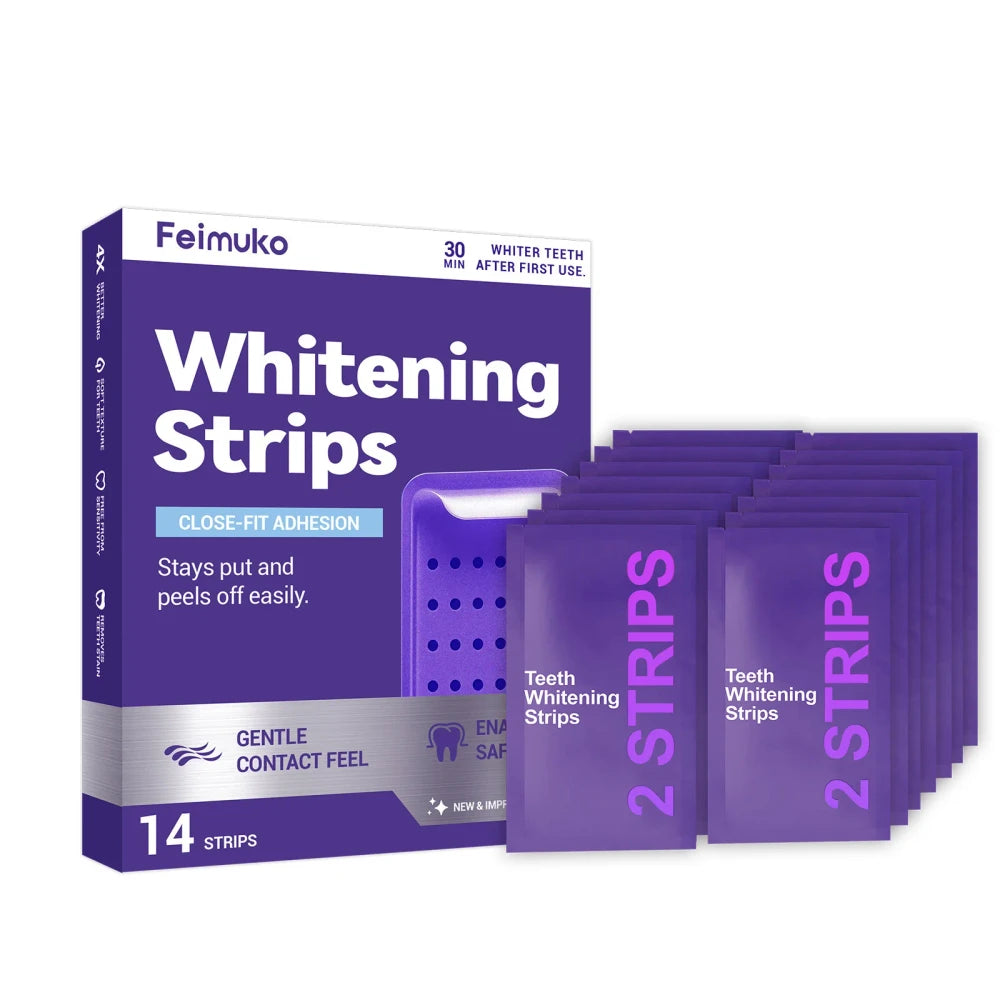 Purple Tooth Strips Gently Clean Teeth And Tartar, Care For And Brighten Teeth, Are Portable And Easy To Use For Daily Care
