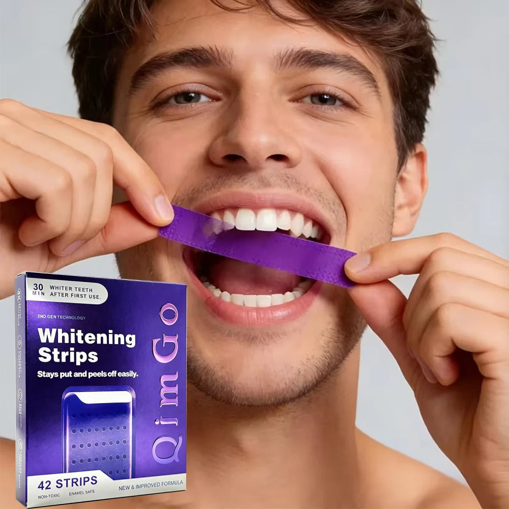 Purple Tooth Strips Gently Clean Teeth And Tartar, Care For And Brighten Teeth, Are Portable And Easy To Use For Daily Care